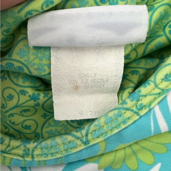 ✨5/$20✨ Vintage Big Fish Girls' Hawaiian Floral Print Swim Skirt Teal Sz sm. (7) - Picture 5 of 7